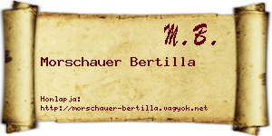 Morschauer Bertilla névjegykártya